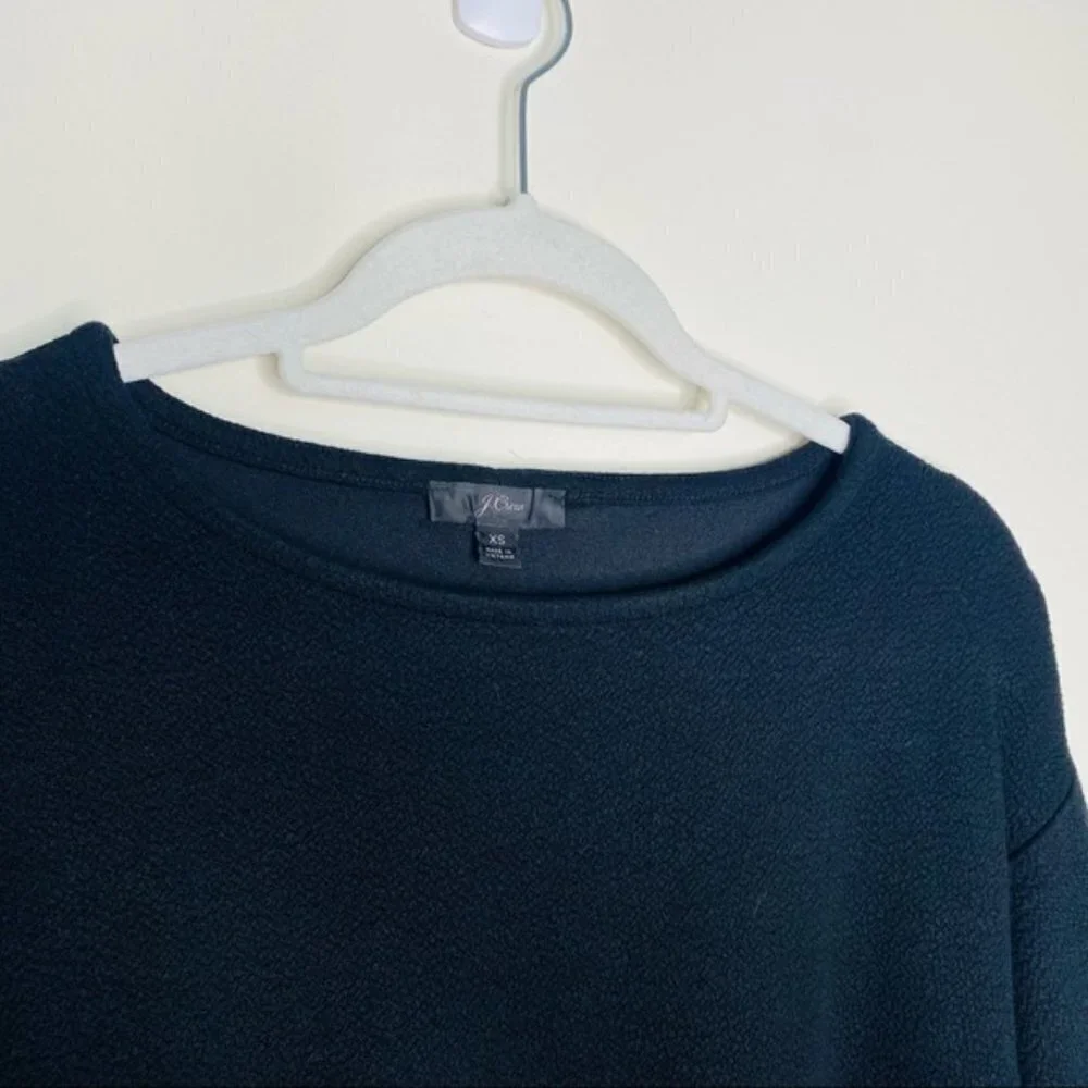 J. Crew Textured Double Knit Balloon Sleeve Boxy Blouse XS